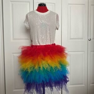 Rainbow Tulle Skirt